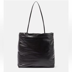 The Row Pim Leather Tote Bag | Dark brown pld
